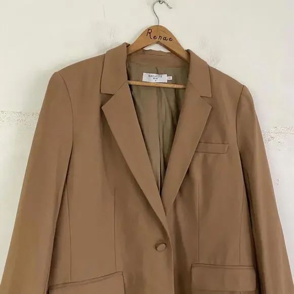 MM LAFLEUR camel brown Yiyan wool single breasted classic blazer sz 16